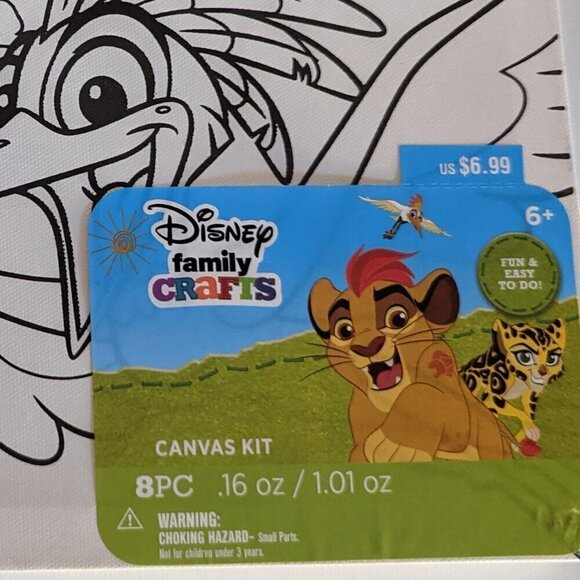 NWT Lion King Canvas Kit Disney Family Crafts Michael's Darice Bird DIY Painting - Picture 2 of 6